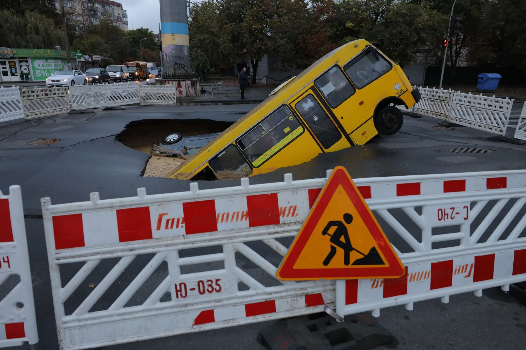 Flood damage in Odesa on Oct. 1.