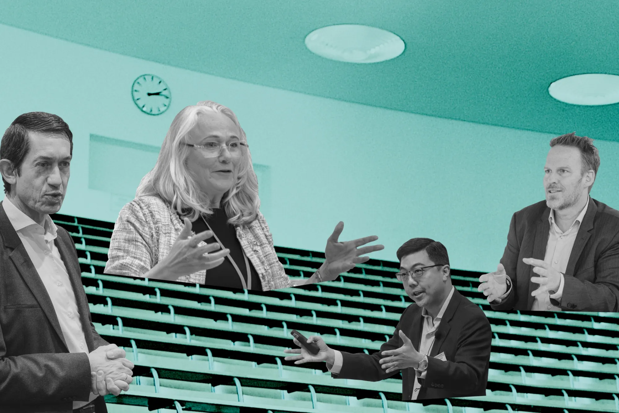 From left:&nbsp;Francisco Veloso, Susan Christoffersen, Stephen Shih and David Bach.