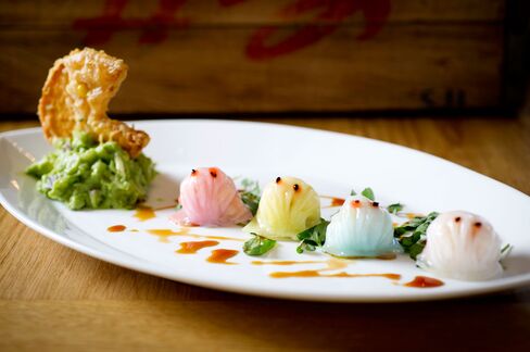 If any place shows how the UWS has evolved, it's Red Farm. Pictured: the restaurant's PacMan Dumplings.