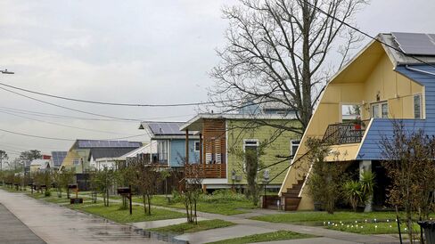 Homes in the Lower Ninth Ward built by the Make It Right Foundation
