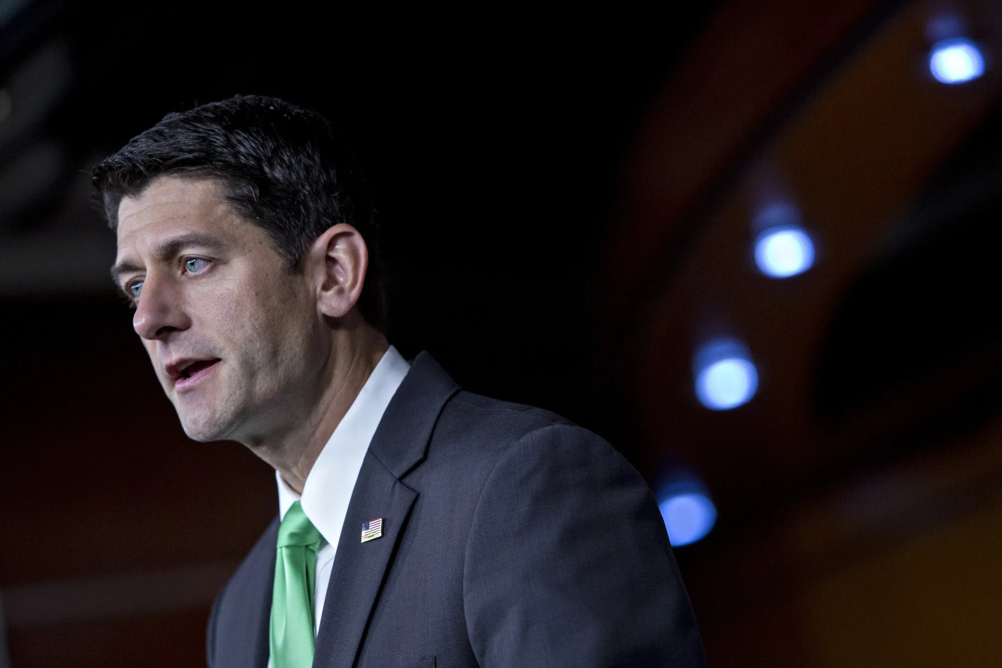 U.S. House Speaker Paul Ryan, a Republican from Wisconsin, speaks during a news conference in Washington, D.C.

