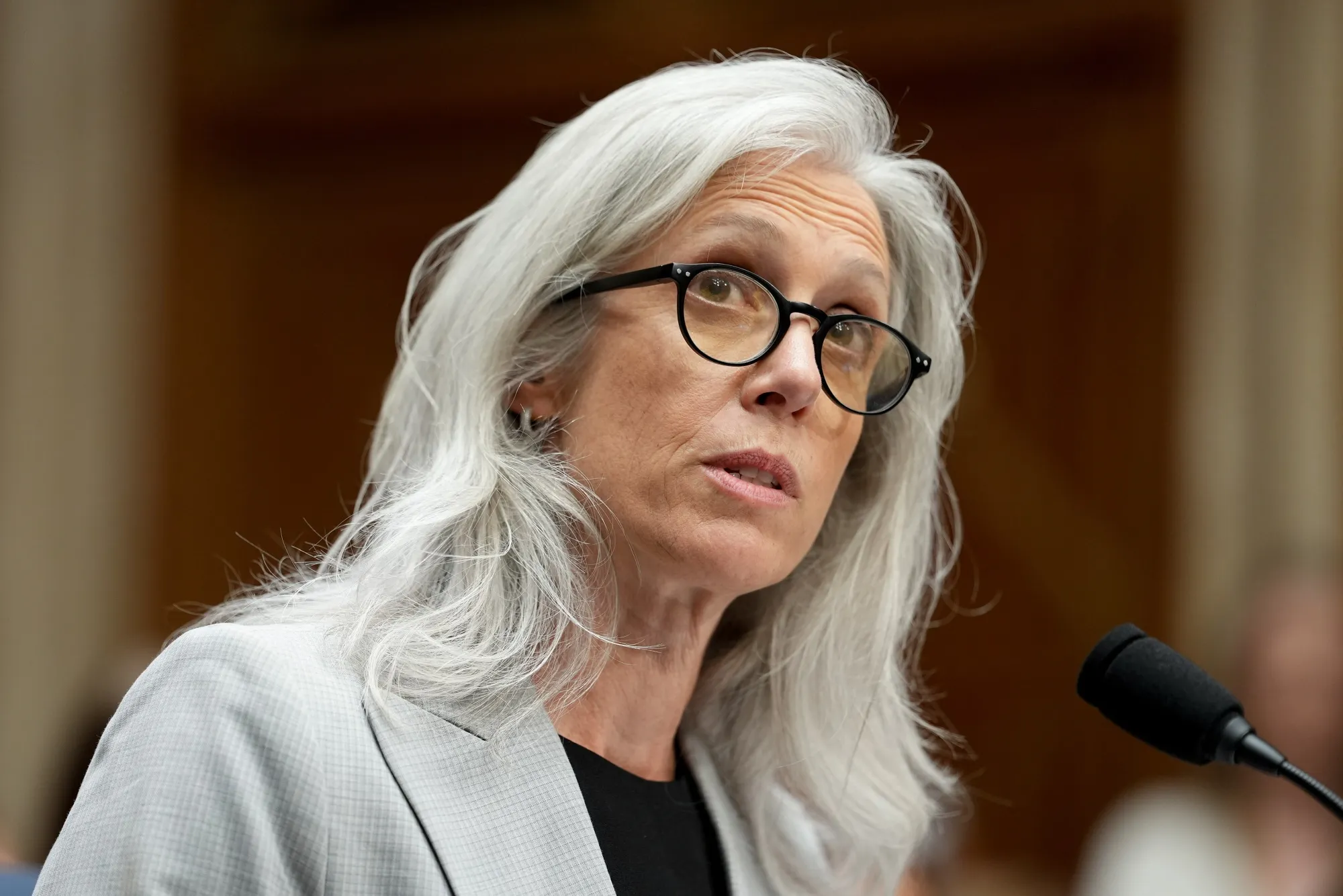 Susan Monarez during a Senate Health, Education, Labor, and Pensions Committee hearing in Washington in June.