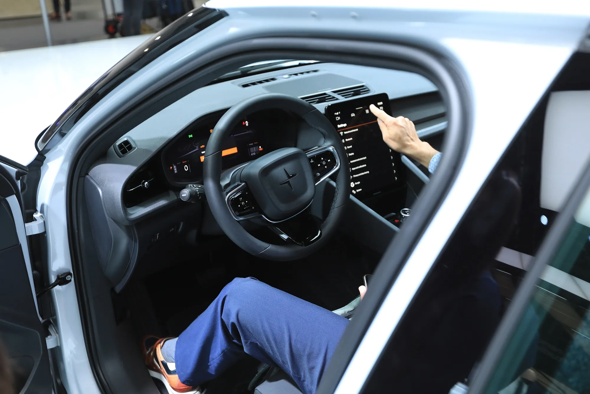 A Polestar 2 electric vehicle during the IAA Munich Motor Show in Munich, Germany.