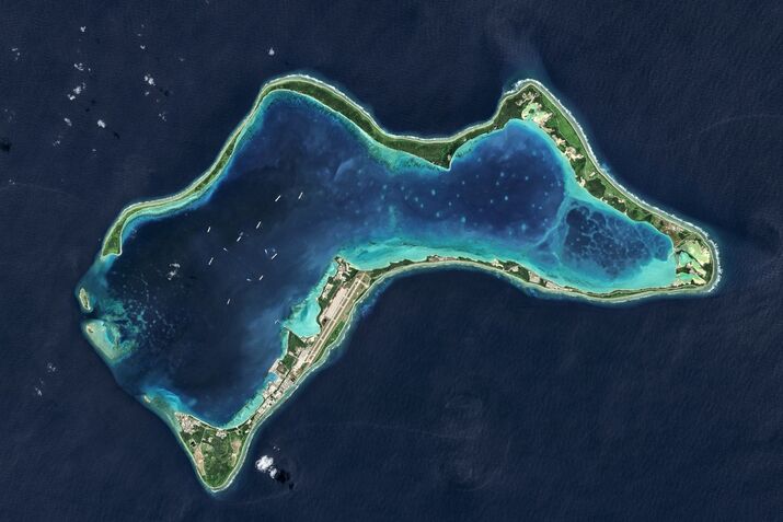 Satellite view of the Diego Garcia