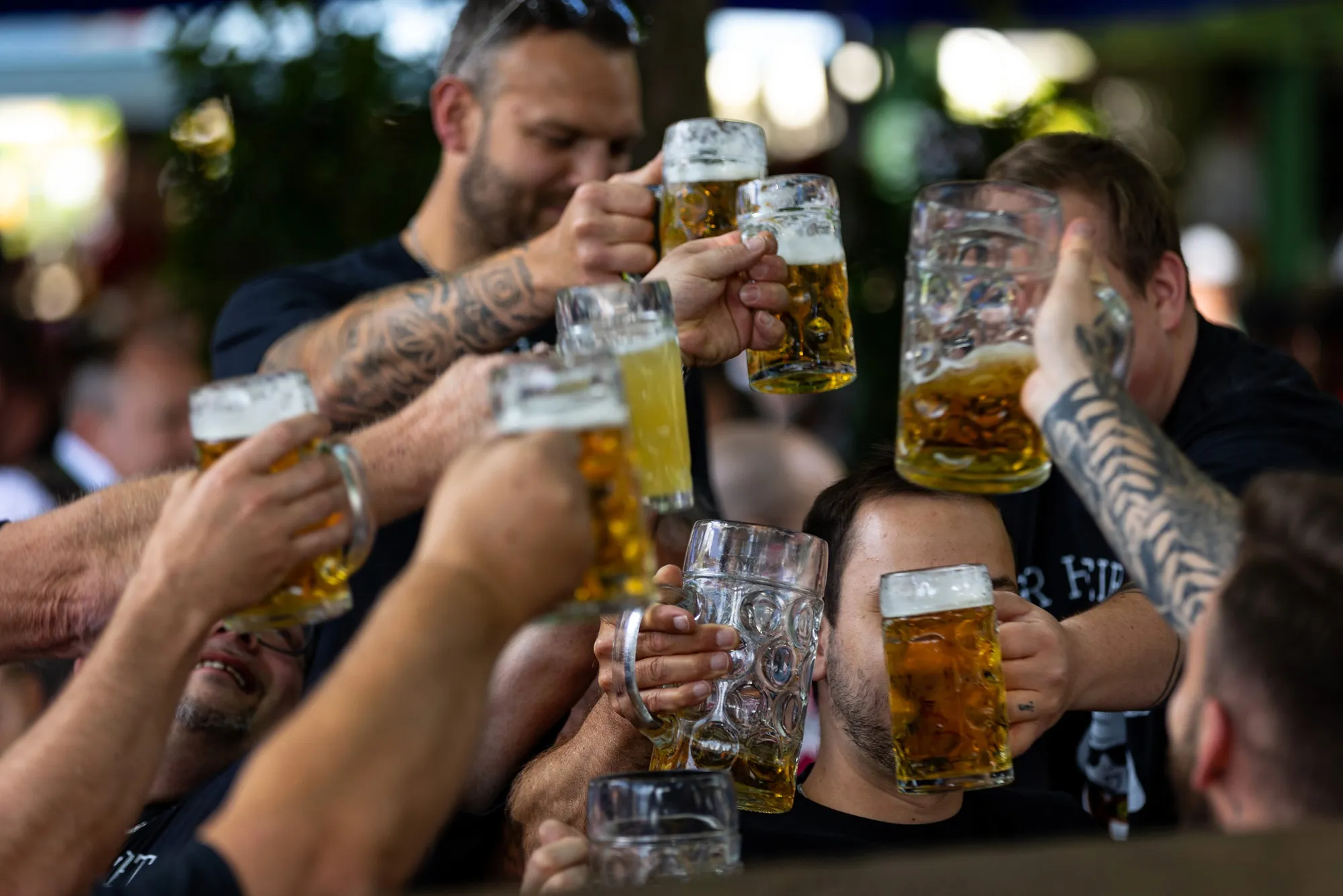 A round of beers at the Victuals Market in Munich, Germany, on&nbsp;June 11.