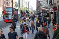 Oxford Street Retail as Britain's Inflation Rate Surges