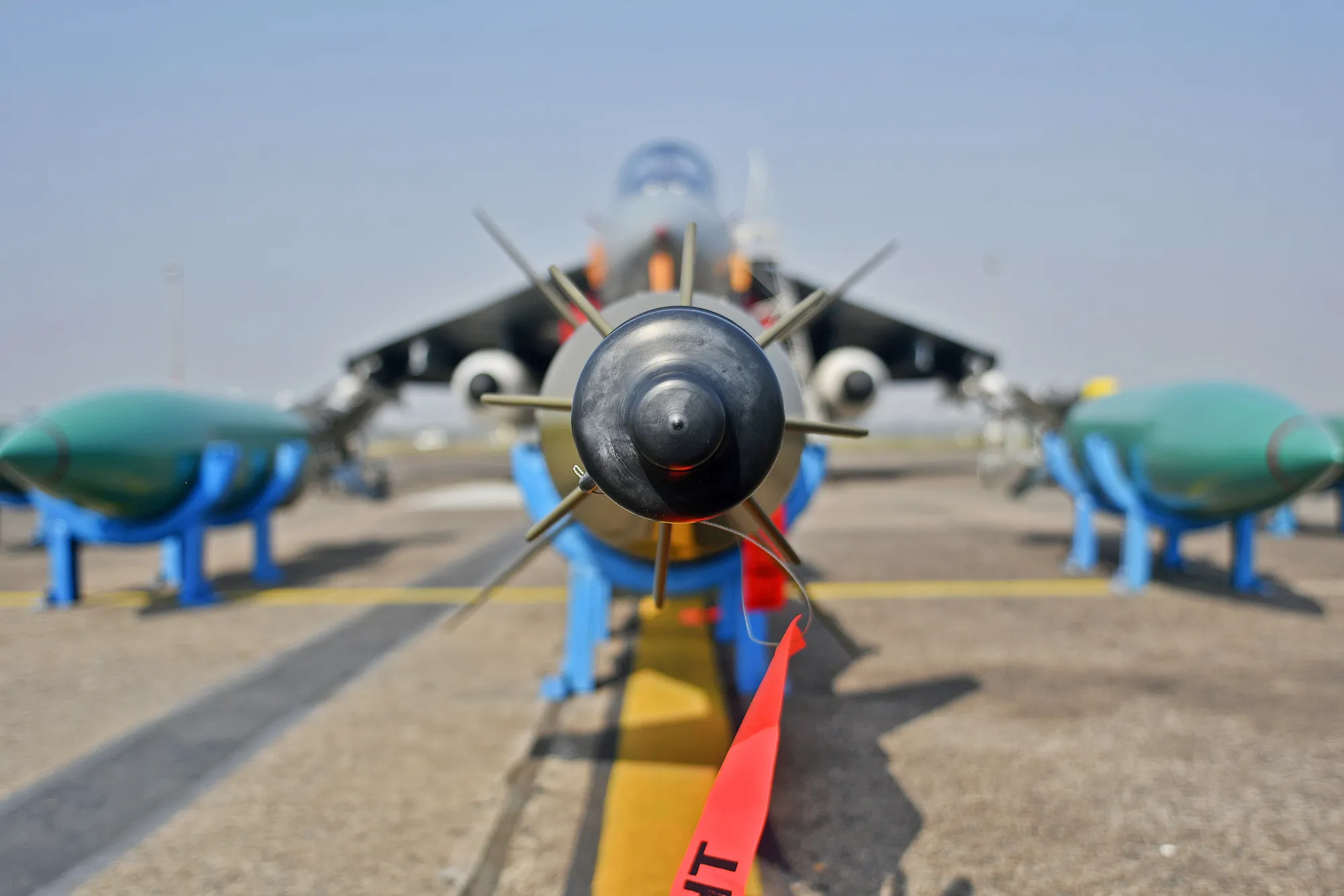 An Indian Air Force jet at Kalaikunda Air Force Station, West Bengal.