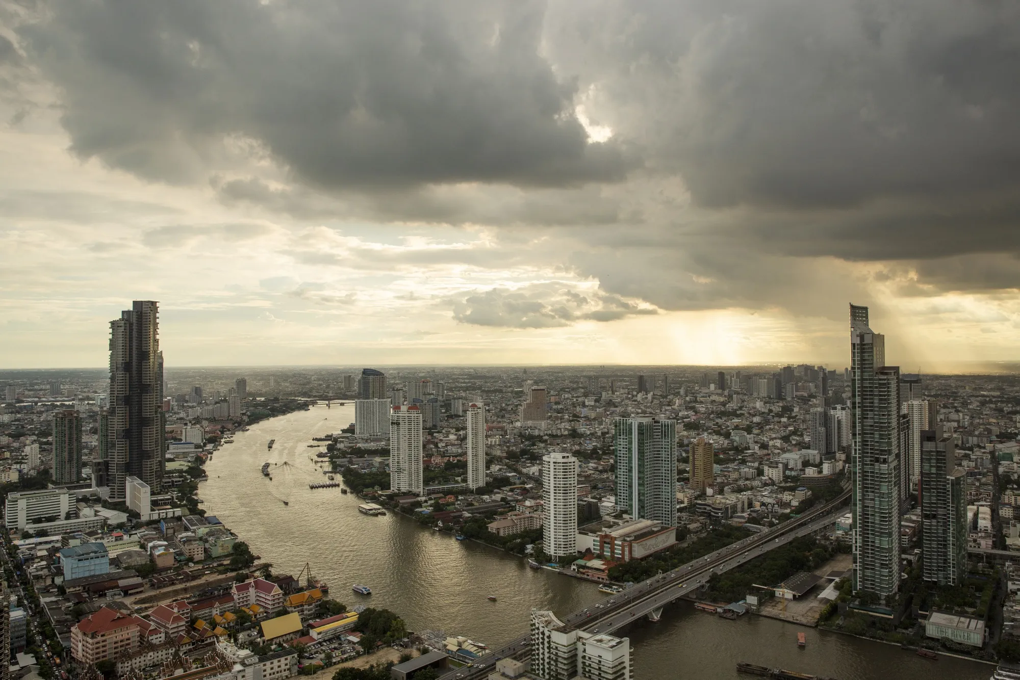 The skyline of Bangkok.