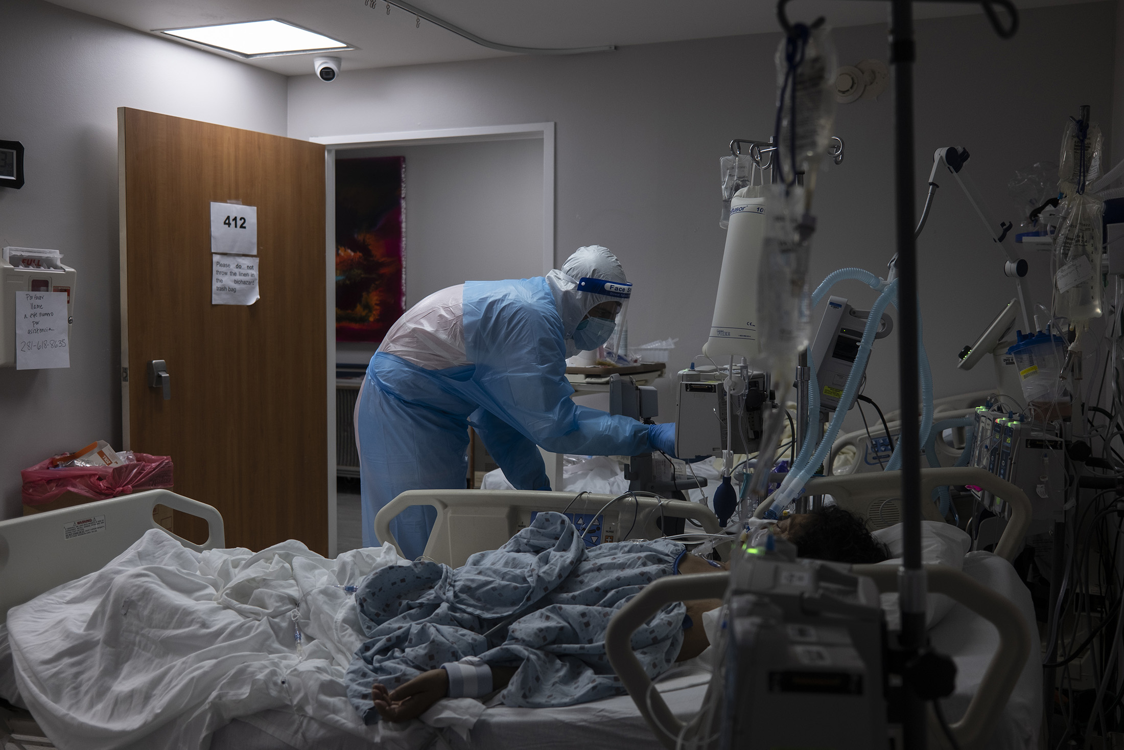 COVID-19 Intensive Care Unit Within A Houston Hospital Cares For Patients As Cases Continue To Rise