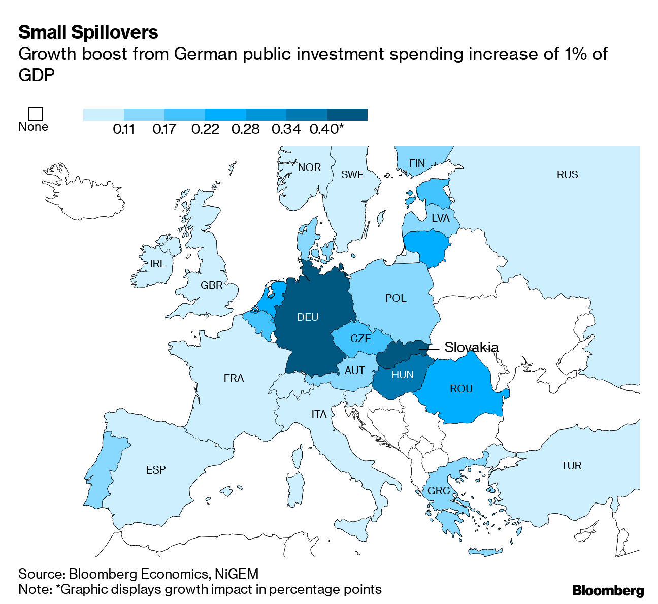 Opening German Fiscal Taps Won’t Save the EuroArea Economy Map