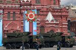 Pantsir systems move through Red Square during a Victory Day military parade.