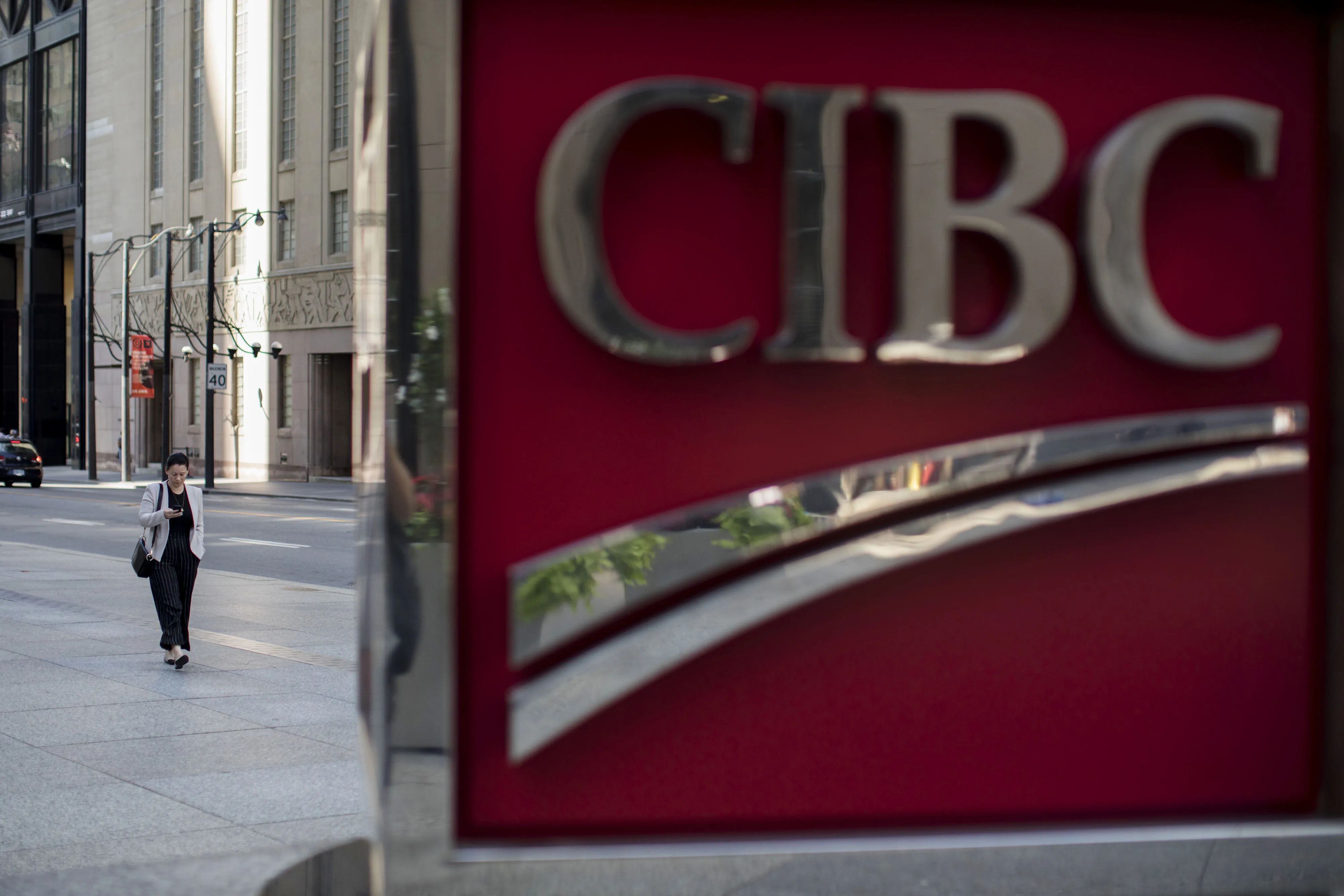 CIBC signage in downtown Toronto.