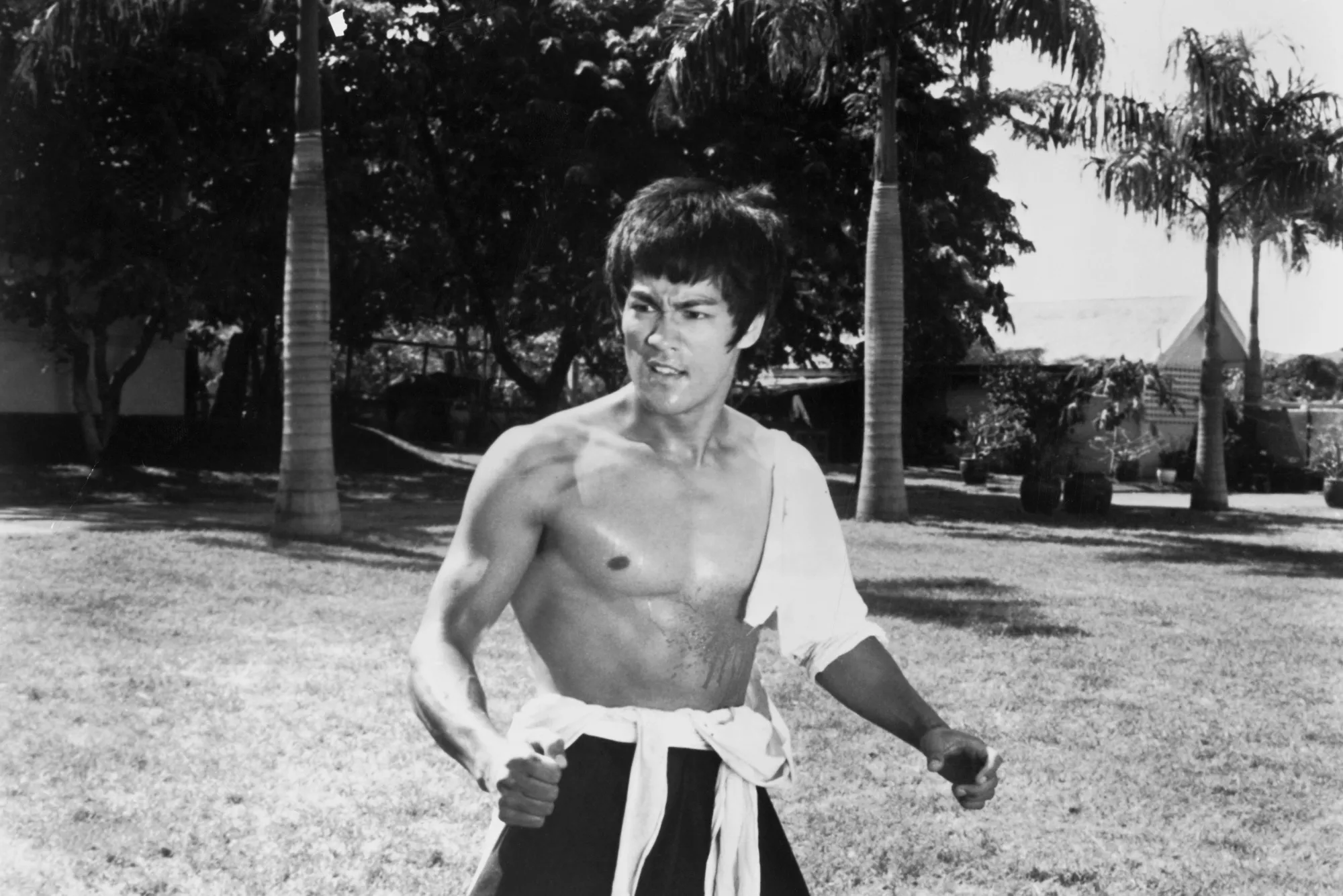 Bruce Lee in Outdoor Scene from 'Fist of Fury'
