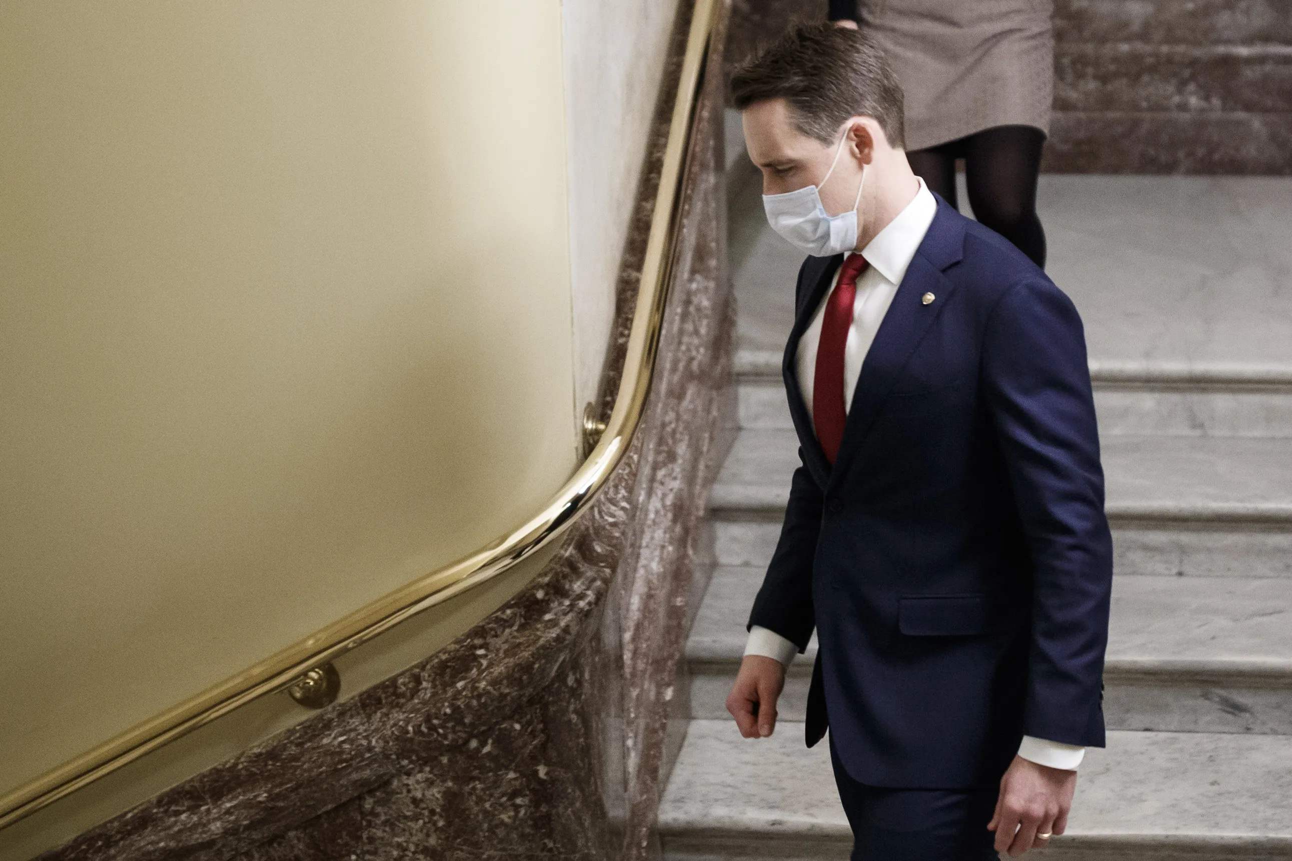 Senator Josh Hawley at the U.S. Capitol on Dec. 30.