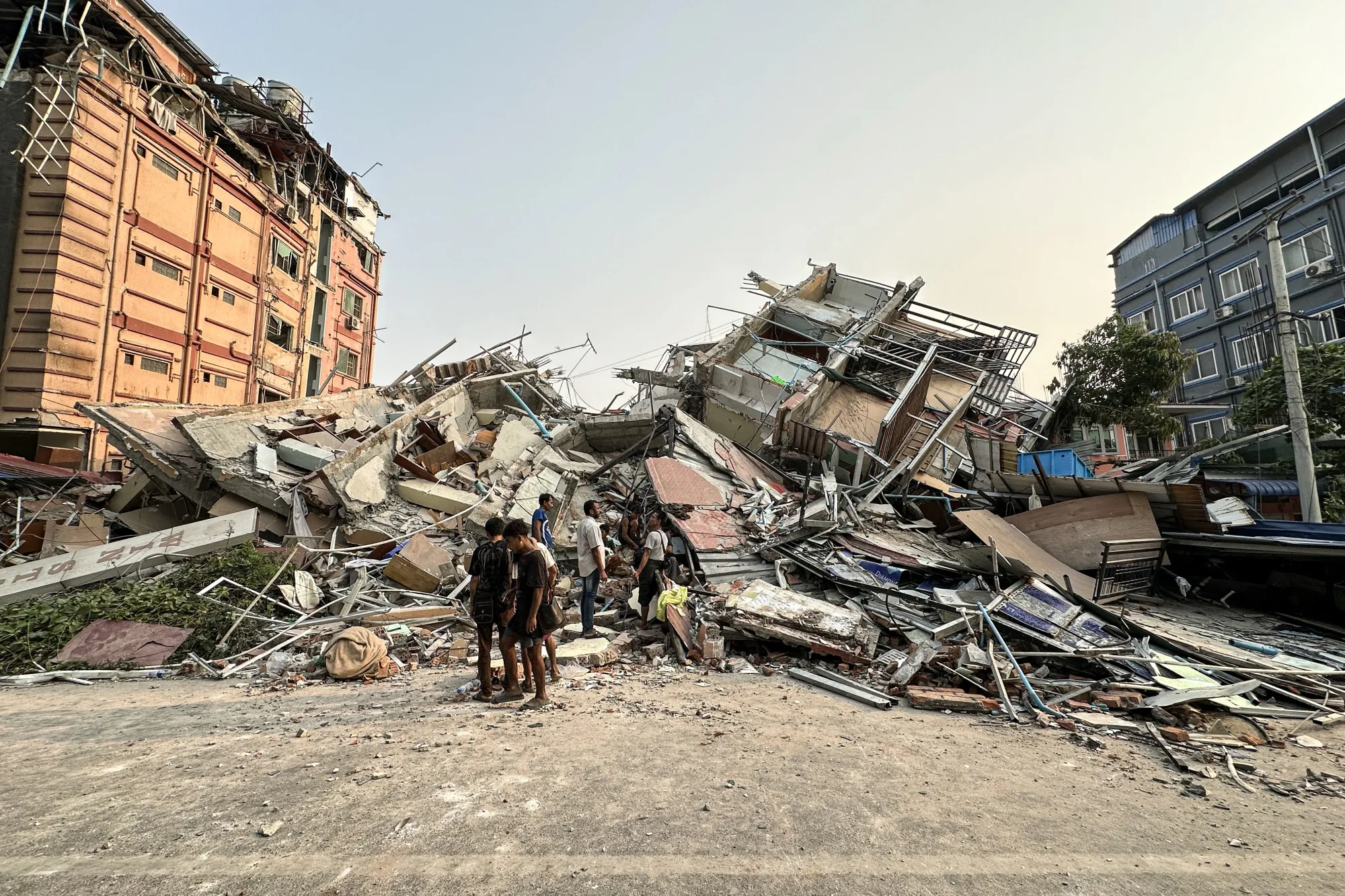 A collapsed building in Mandalay, Myanmar, on March 28.