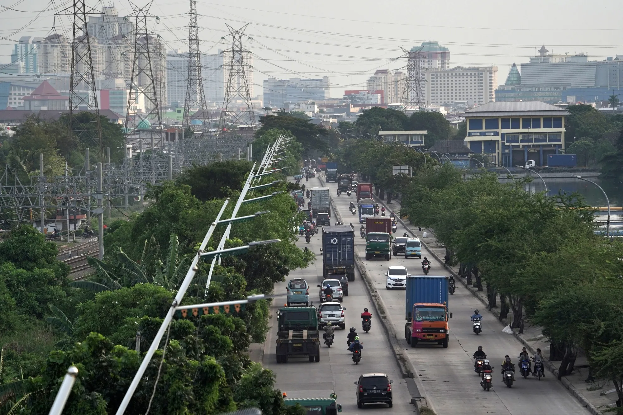 Vehicles travel along a road in Jakarta, Indonesia, on&nbsp;June 17.&nbsp;