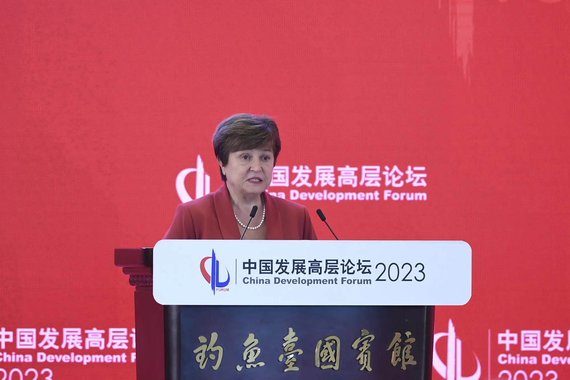 Kristalina Georgieva in Beijing on March 26. 