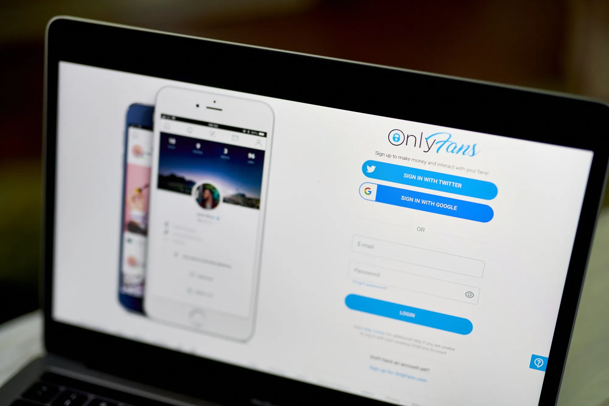 The OnlyFans site&nbsp;in June 2021