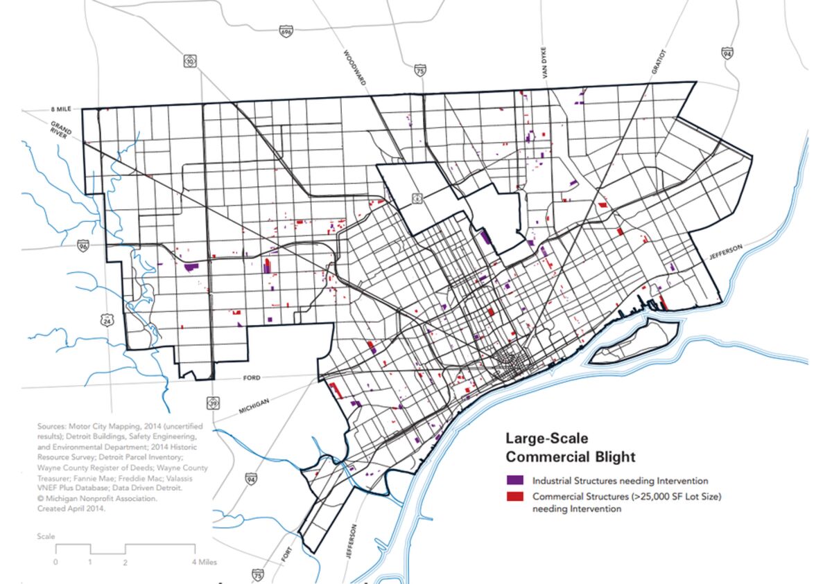 City Of Detroit Parcel Map We Now Have Highly Detailed Maps Of Detroit's Blight - Bloomberg