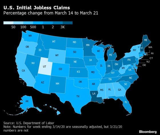 U.S. Jobless Claims Jump to 3.28 Million, Quadruple Prior Record