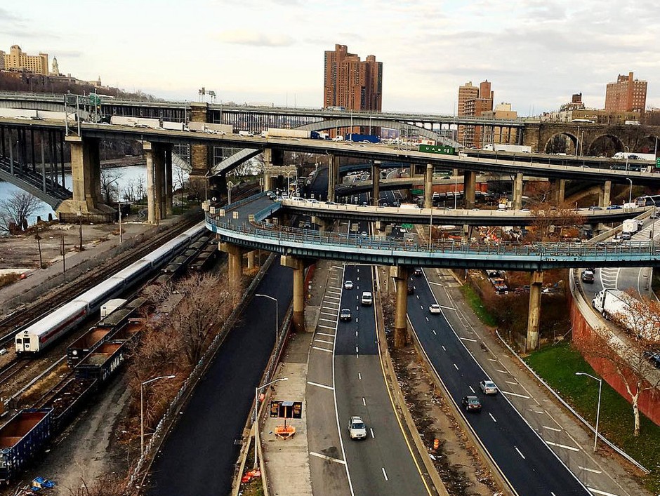 The beginning of the Cross Bronx Expressway, brought to you by Robert Moses.