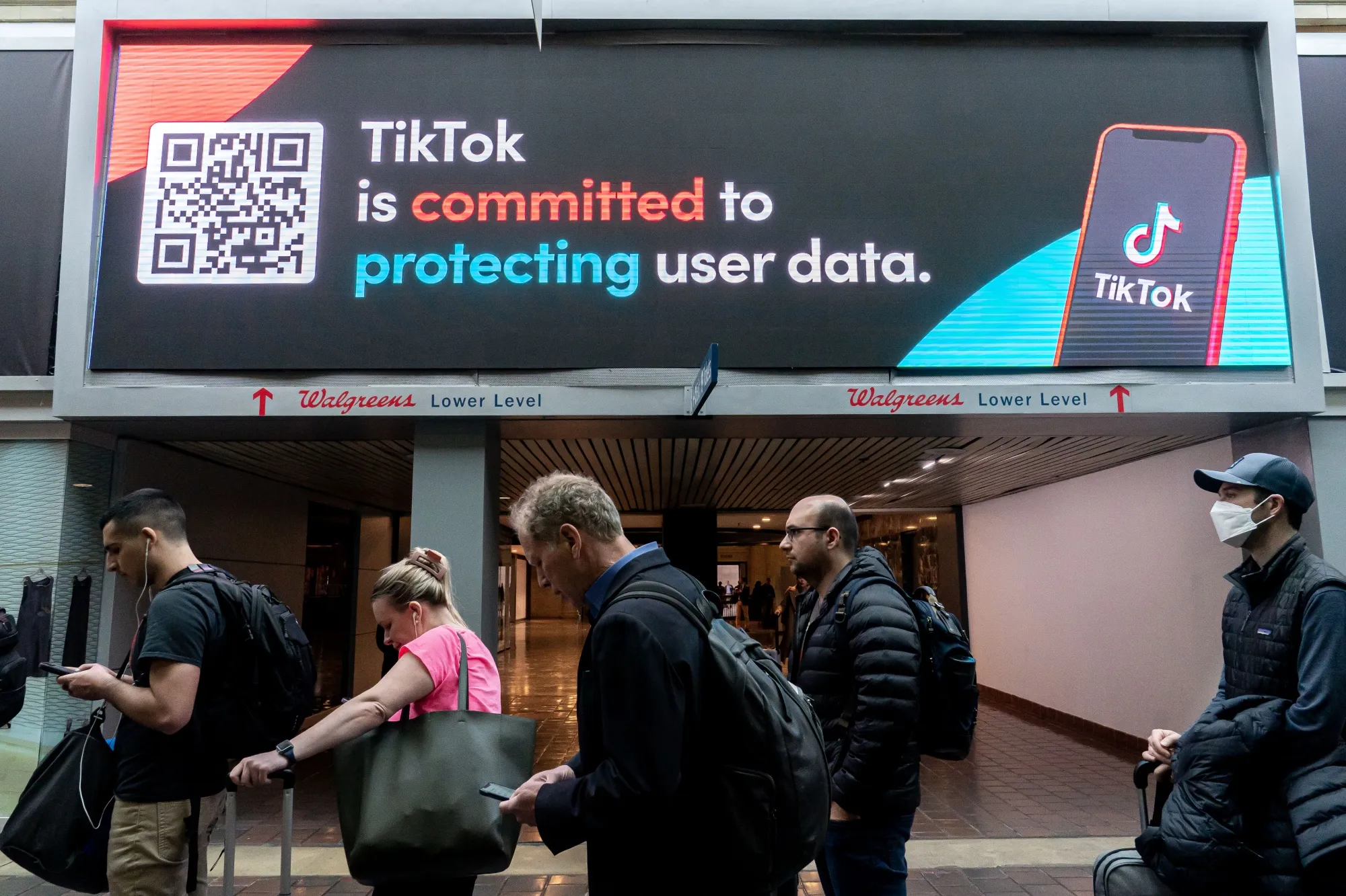 A TikTok advertisement in Washington, DC, in 2023.