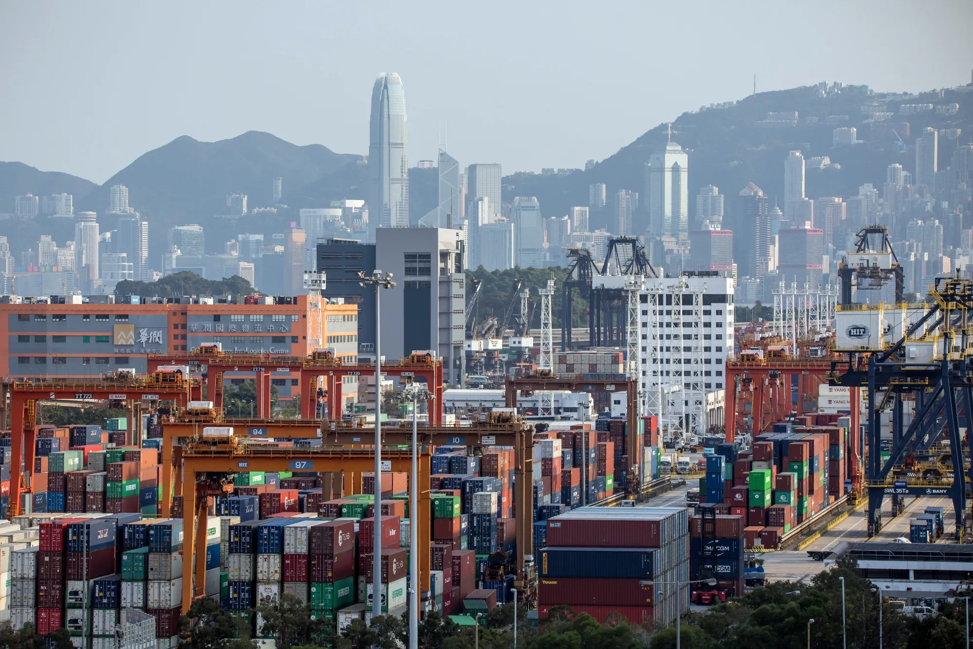 The Kwai Tsing Container Terminal in Hong Kong.