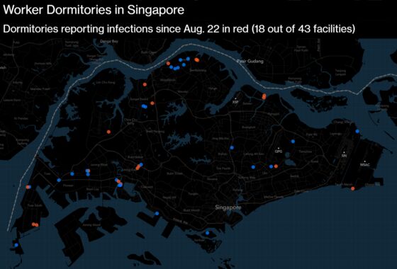 New Coronavirus Clusters Persisting in Singapore Worker Dorms