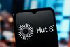 In this photo illustration, the Hut 8 Corp. logo is seen