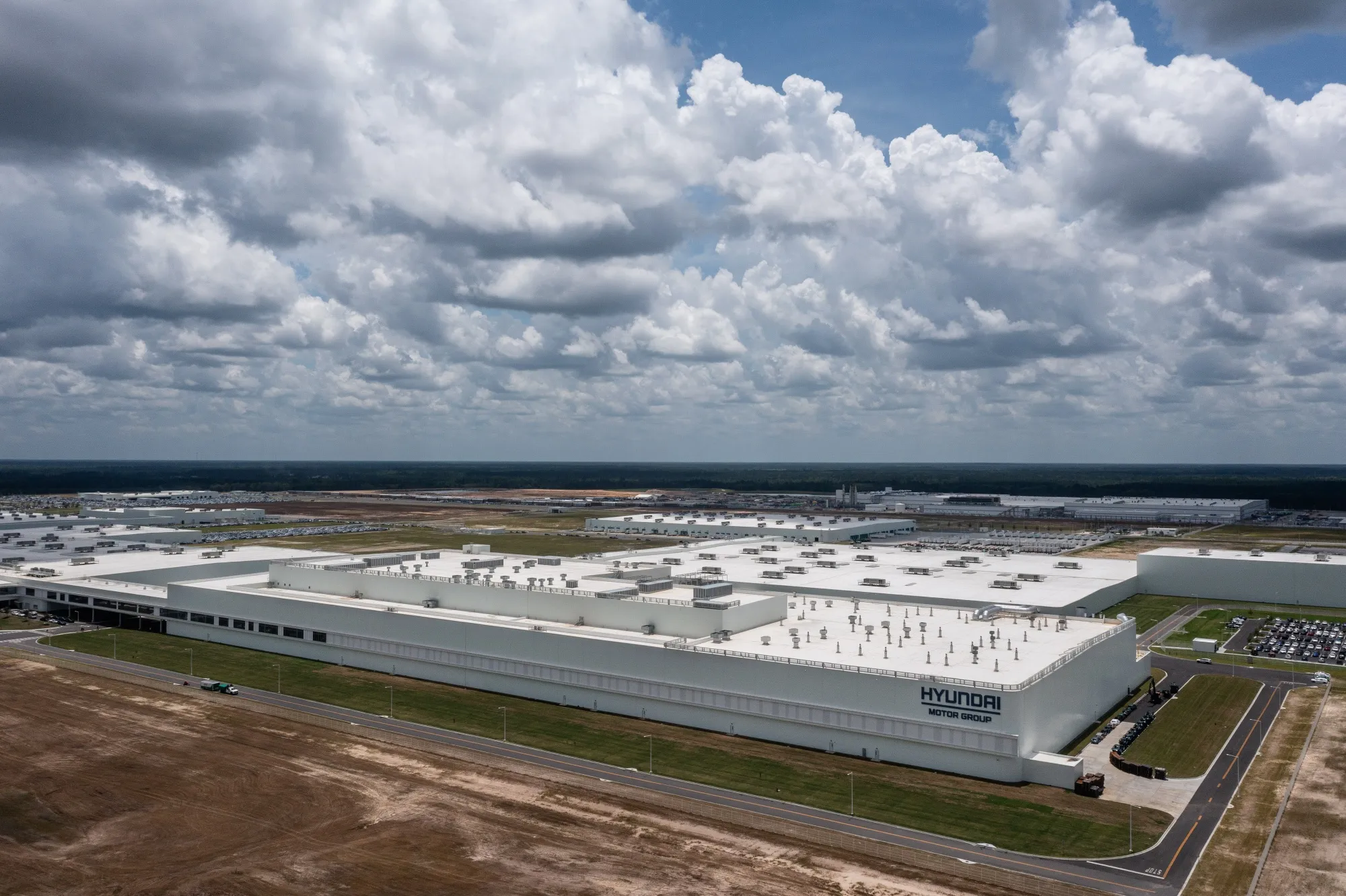 La planta de fabricación de vehículos eléctricos Hyundai Metaplant en Ellabell, Georgia.