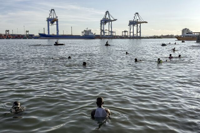 The port in Port Sudan, on Oct. 28, is the main point of entry for weapons and ammunition supplying the Sudanese Armed Forces.