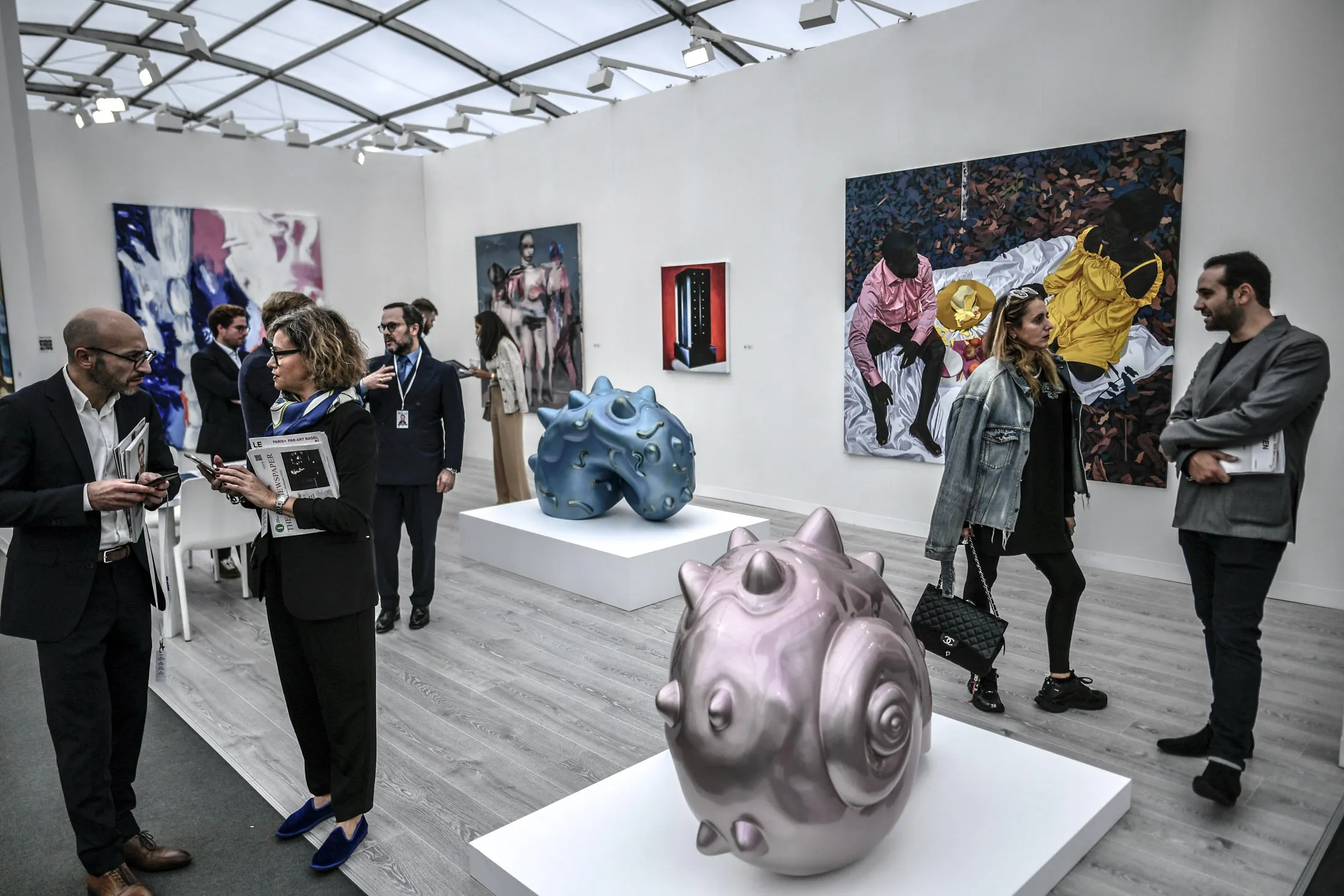 Visitors on the first day of&nbsp;Paris+ par Art Basel.