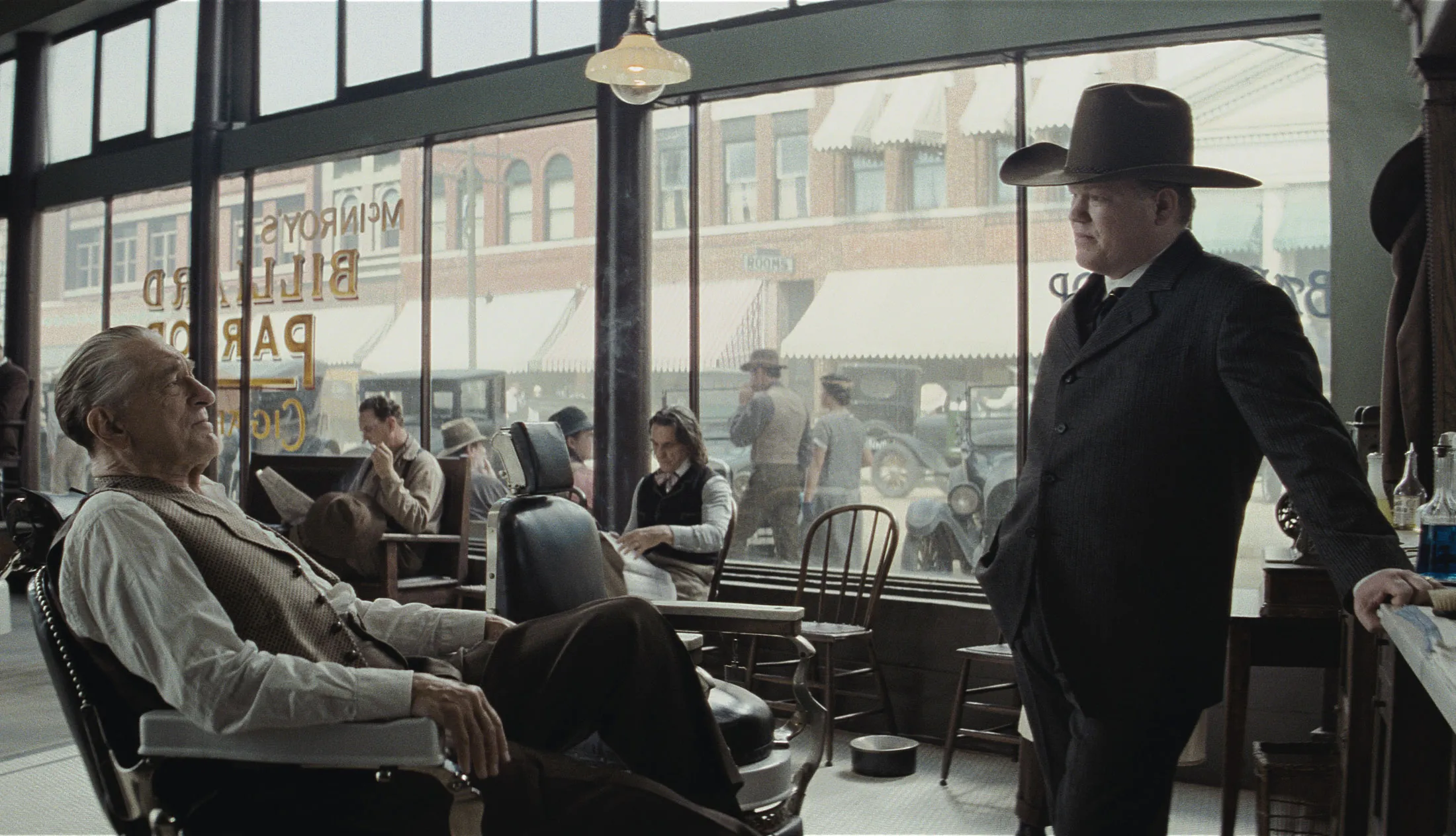 Robert De Niro and Jesse Plemons in Killers of the Flower Moon,&nbsp;coming soon to the cinema and Apple TV+.