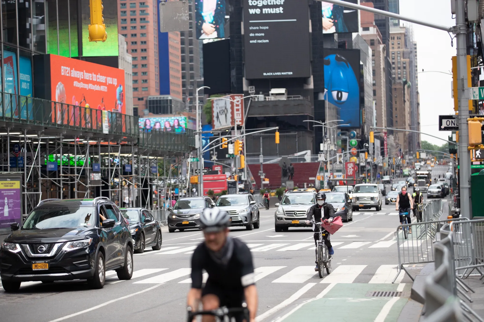 Traffic through Times Square.