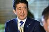 Japanese Prime Minister Shinzo Abe speaks to journalists upon his arrival at the prime minister's official residence in Tokyo, Japan, 15 September 2017.