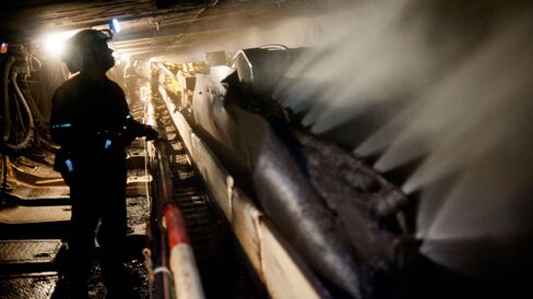 Coal Mining Operations Inside Consol Energy Bailey Mine