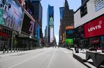 A near empty Times Square on May 12.
