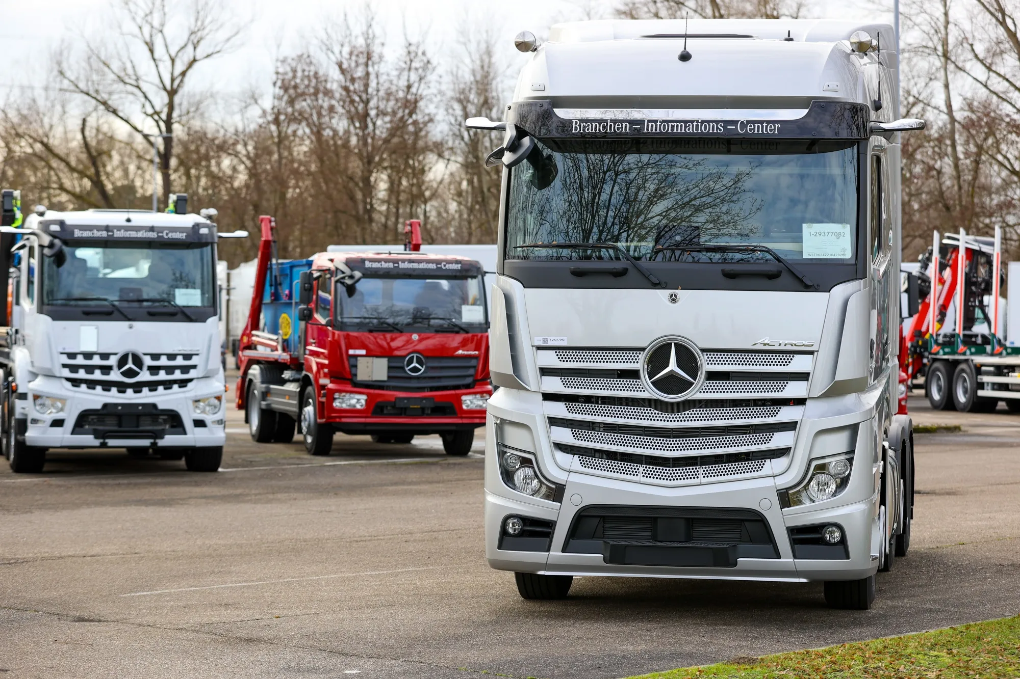 New Trucks at a Daimler AG Factory Delivery Centre Ahead of IPO