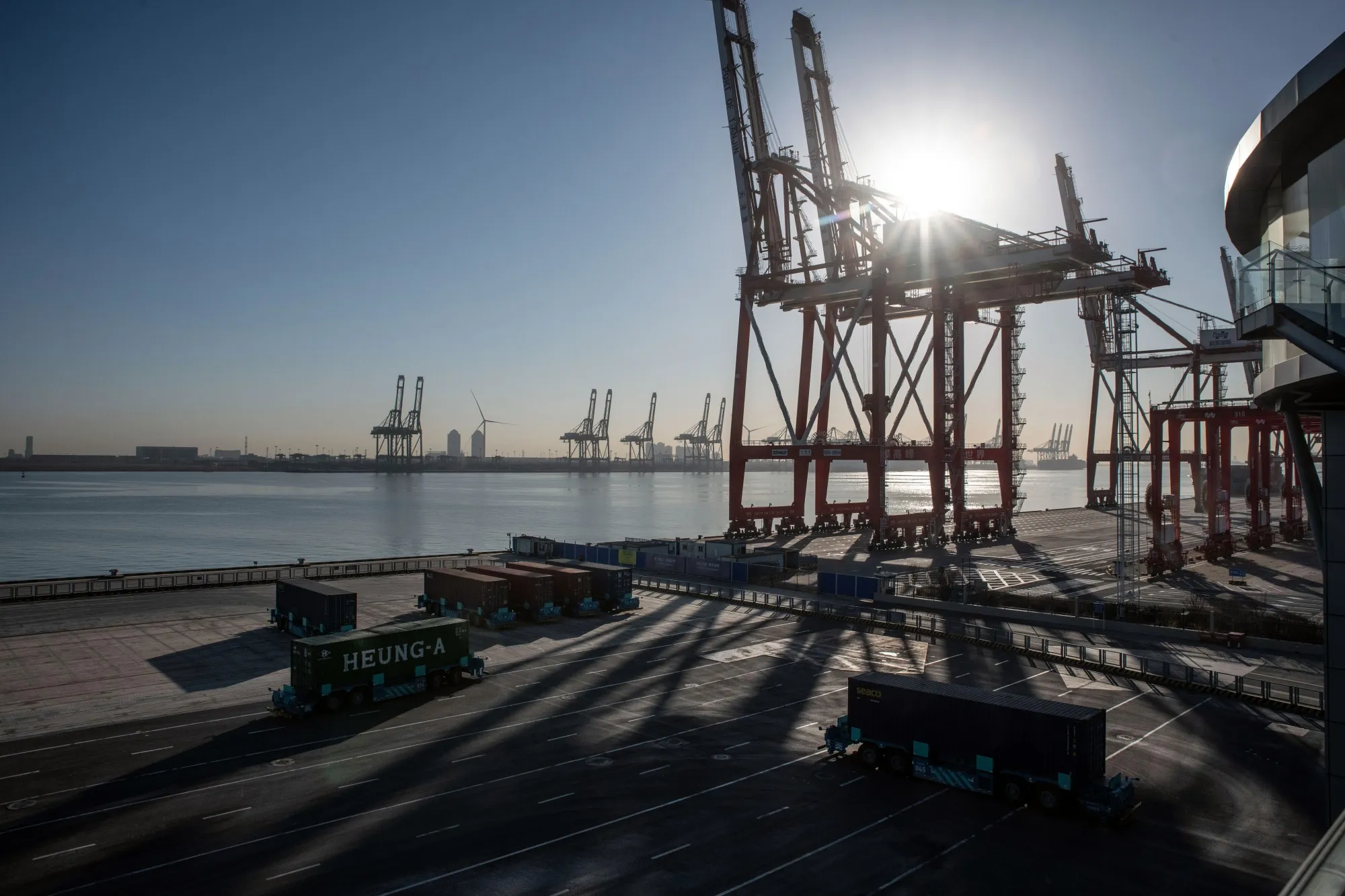 Tianjin port in Tianjin, China.
