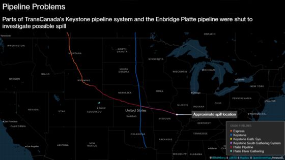 Keystone Pipeline Is Likely Source of Oil Spill, Says TransCanada