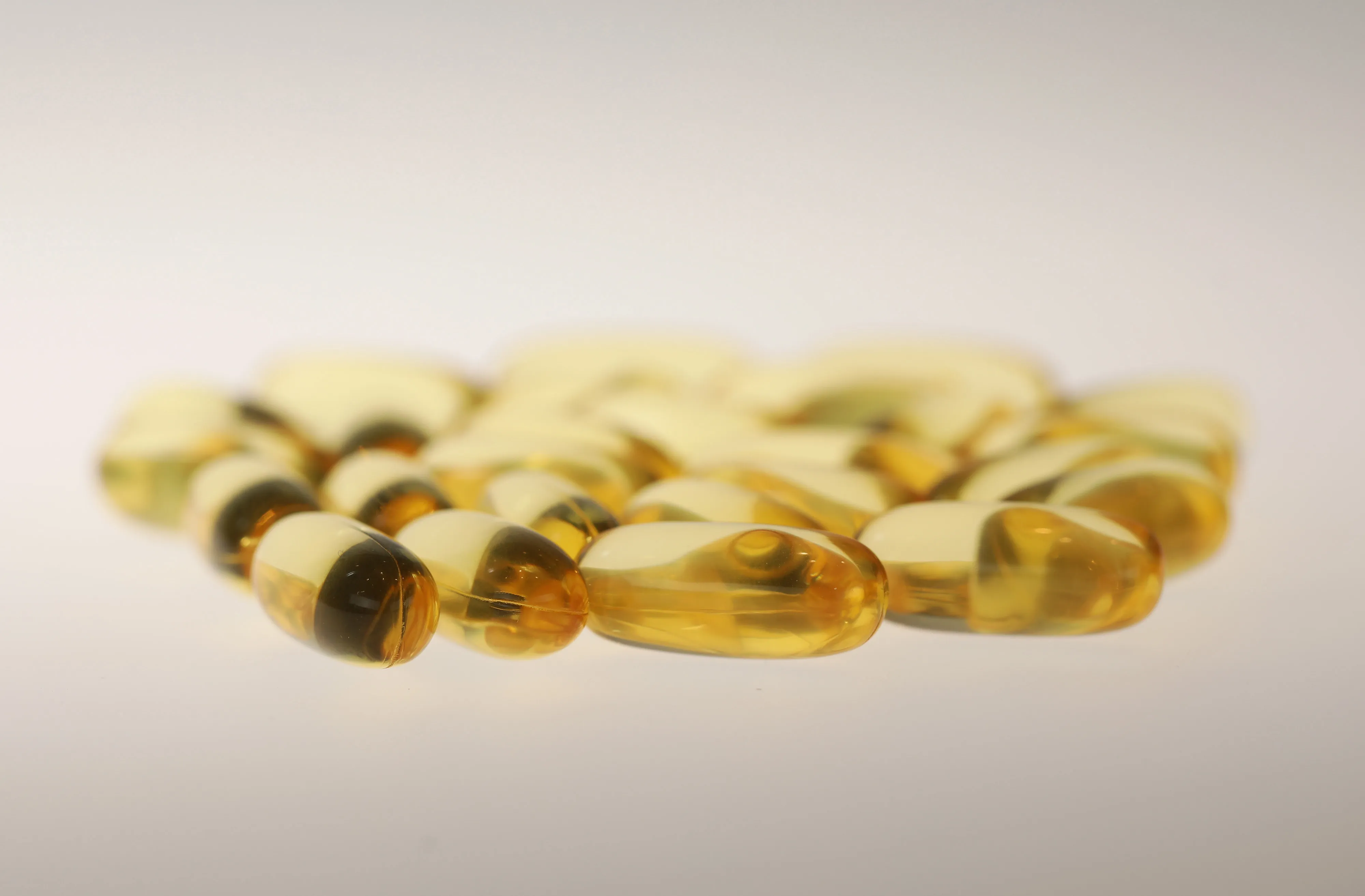 Cod liver oil capsules.