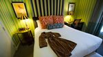 A leopard print bath robe in a suite at Kimpton's Hotel Monaco in San Francisco.
