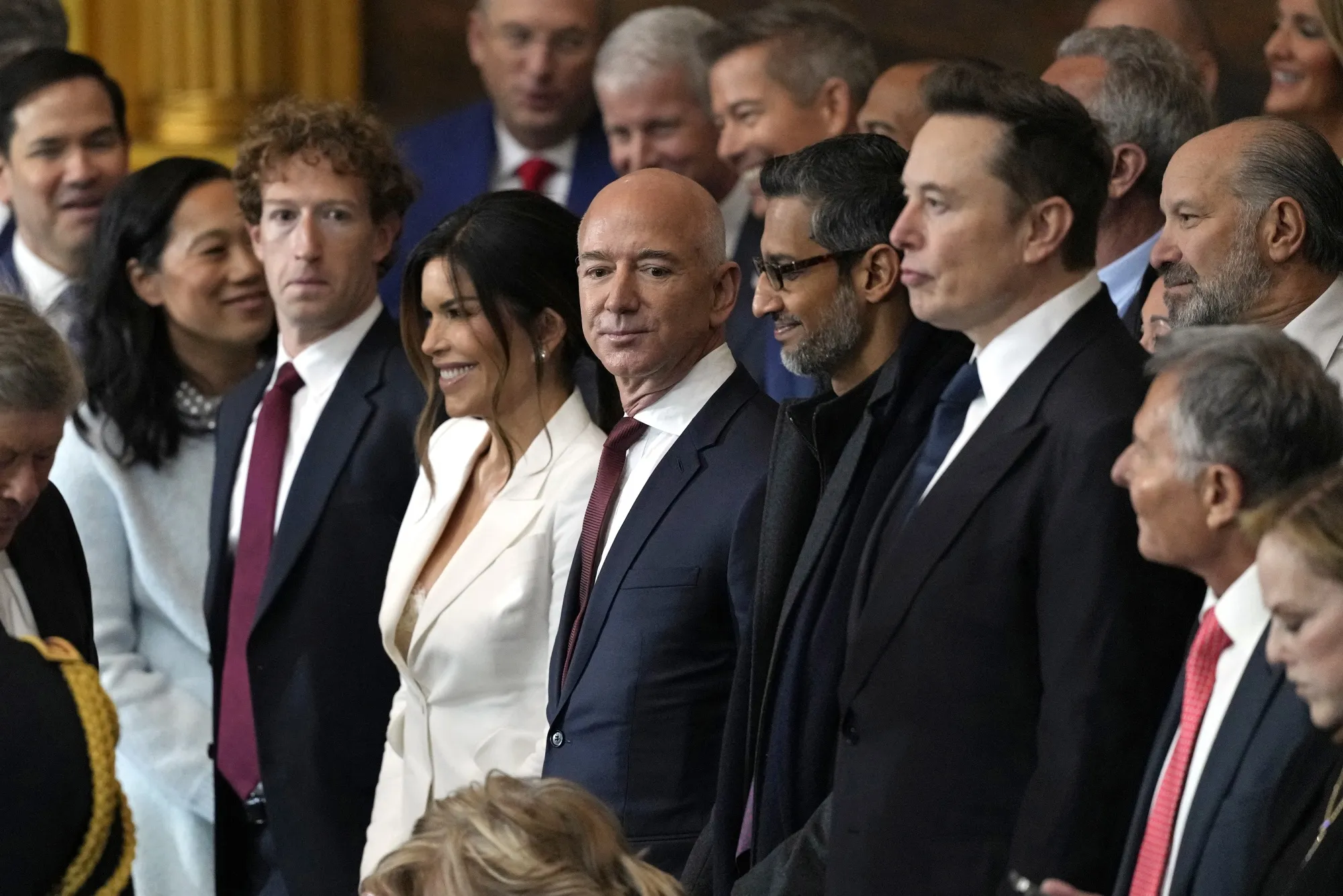 Billionaires Row&nbsp;at the inauguration.