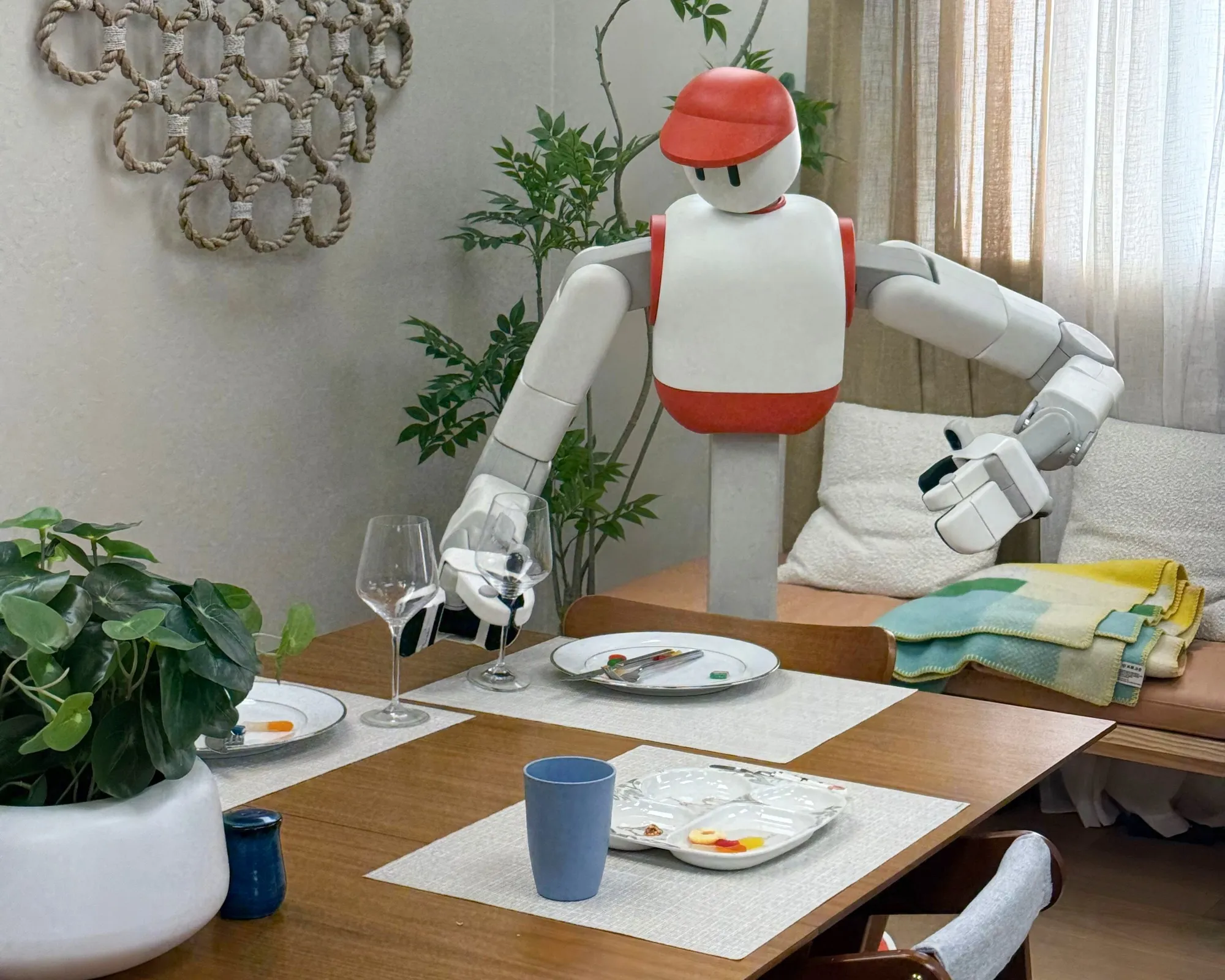 Sunday's robot, called Memo, is built to perform household tasks like clearing a dinner table and loading a dishwasher.
