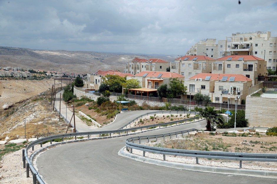 The Israeli settlement Ma'ale Adumim lies about four miles east of Jerusalem. 