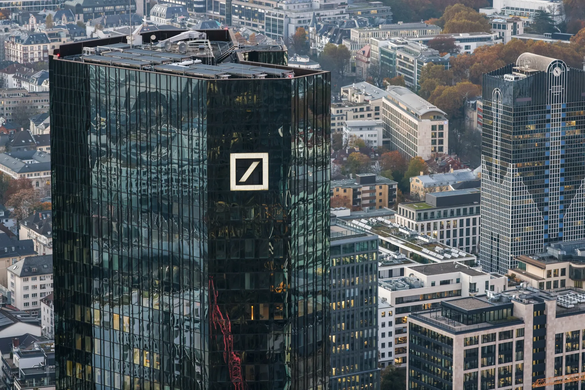 The headquarters of Deutsche Bank AG in Frankfurt.