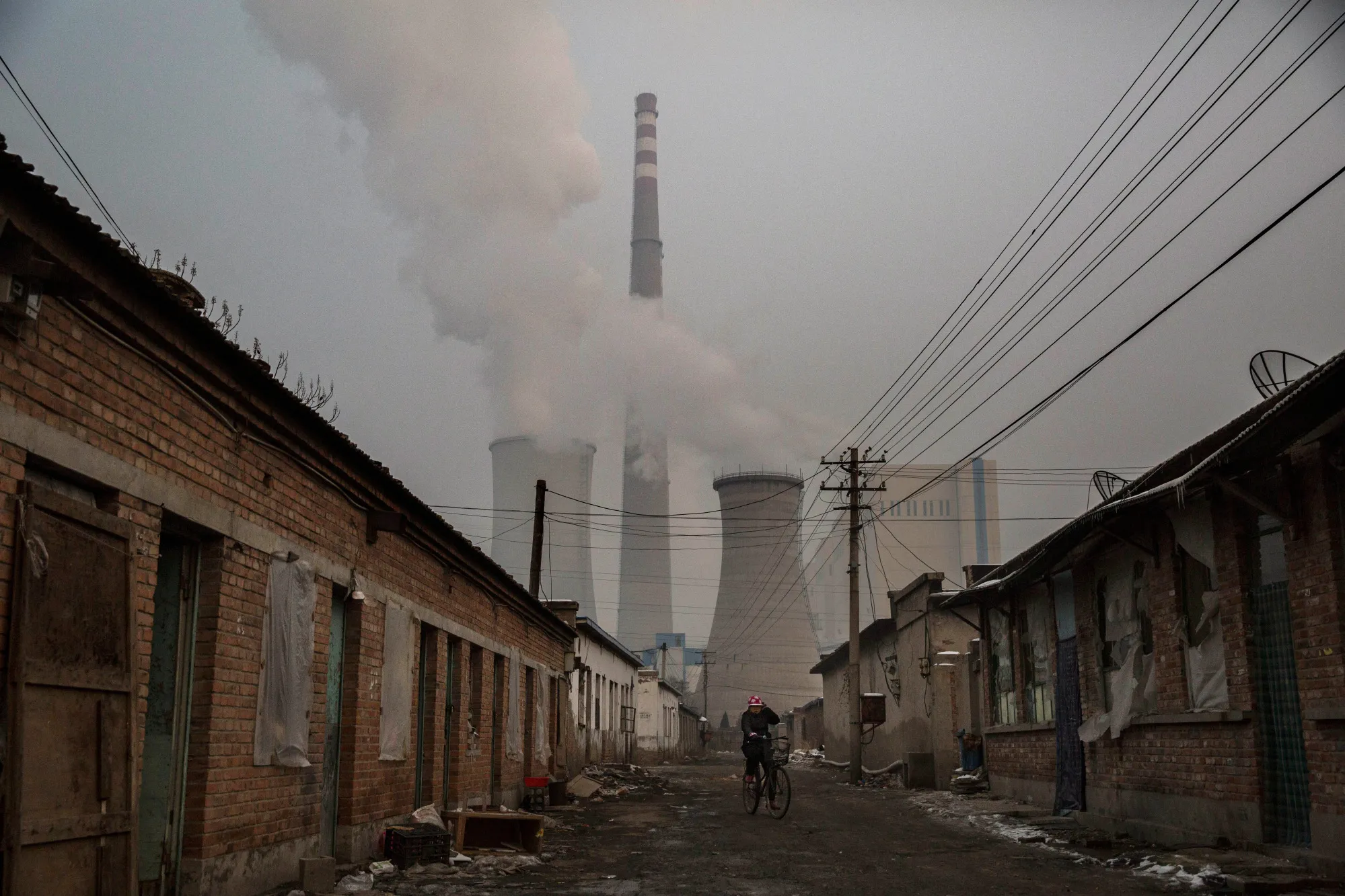A coal fired power plant on the outskirts of Beijing.