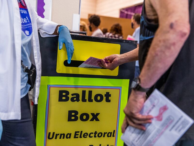 Nevada Residents Cast Ballots As Early Voting For U.S. Presidential Election Begins