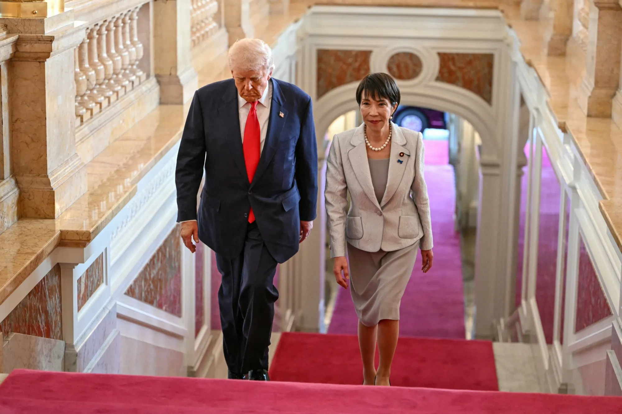 Donald Trump and Sanae Takaichi in Tokyo on Oct. 28.