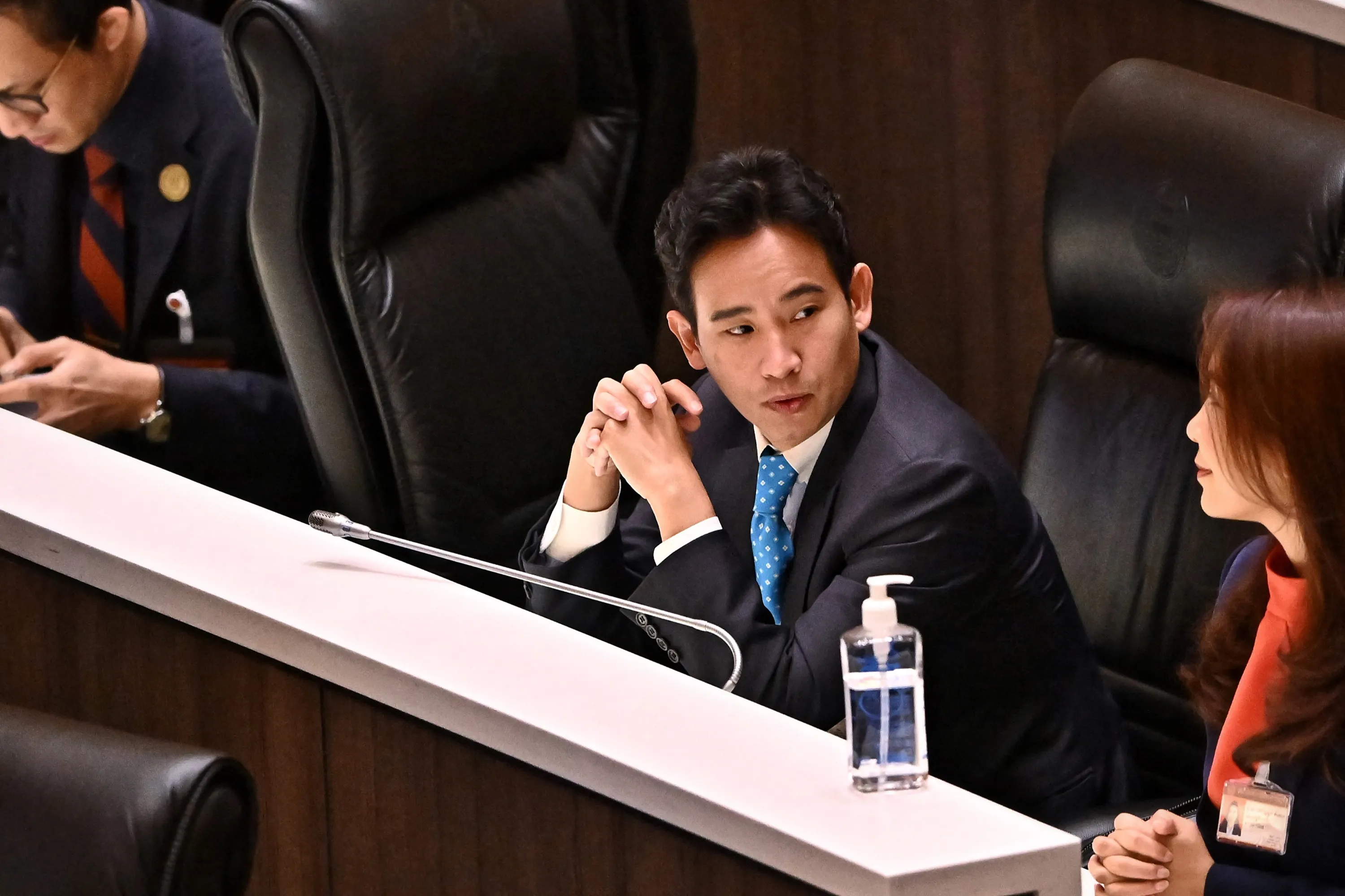 Pita Limjaroenrat inside the Thai Parliament in Bangkok on July 19.